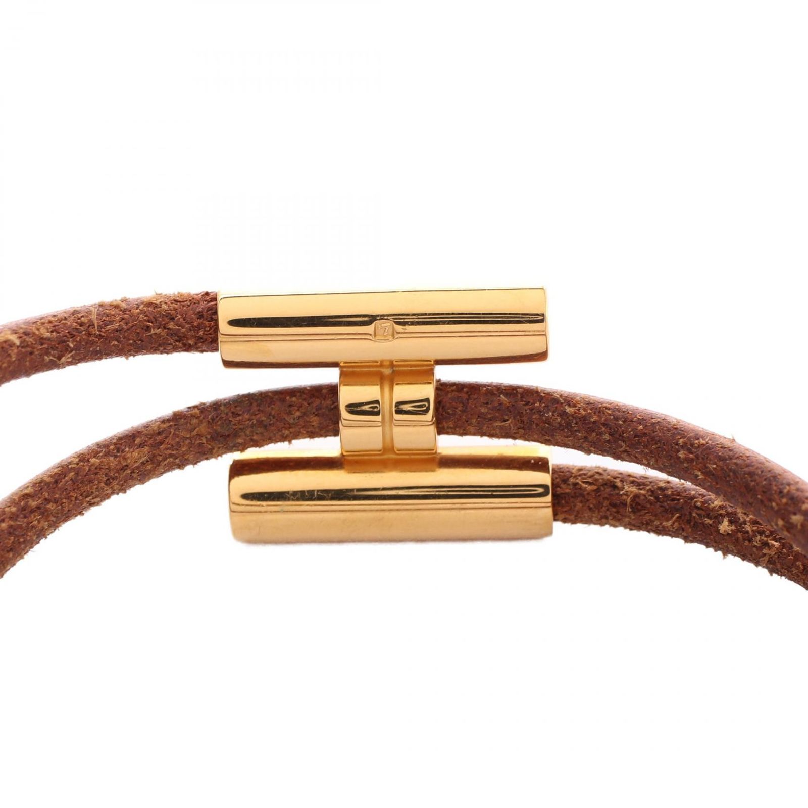 エルメス HERMES ブレスレット トゥルニ トレッセ レザー GP（ゴールド