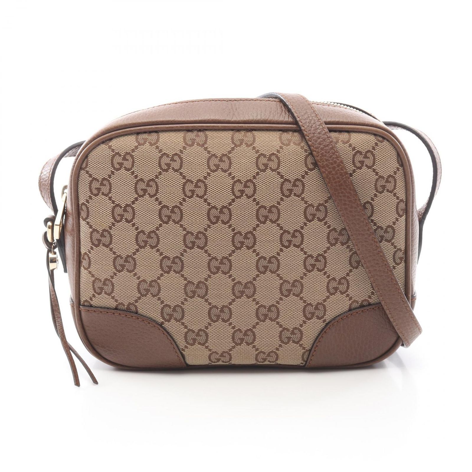 グッチ GUCCI ショルダーバッグ ブリー 449413 ベージュ/ブラウン キャンバス レザー ショルダーバッグ レディース Used A