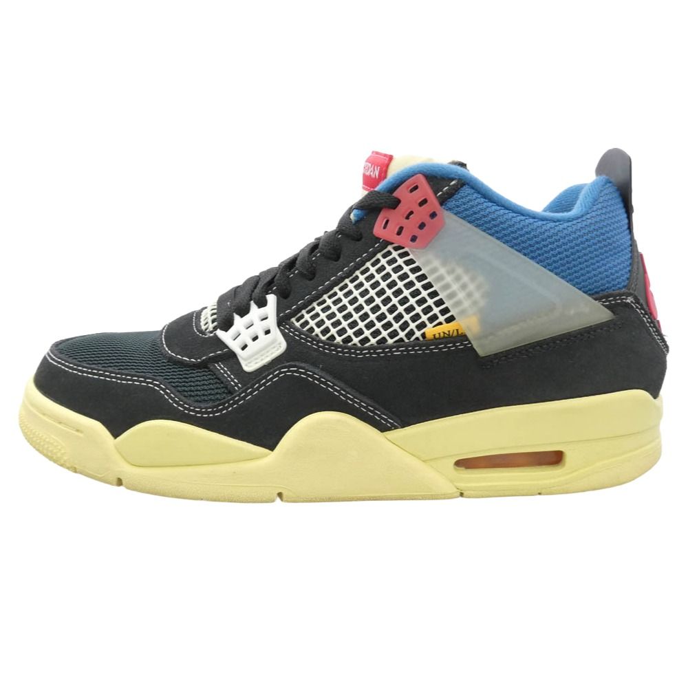 NIKE ナイキ 20AW DC9533-001 × UNION ユニオン Air Jordan 4 Off Noir ユニオン エアジョーダン4 オフノワール ローカット スニーカー ブラック系 27.5cm【中古】