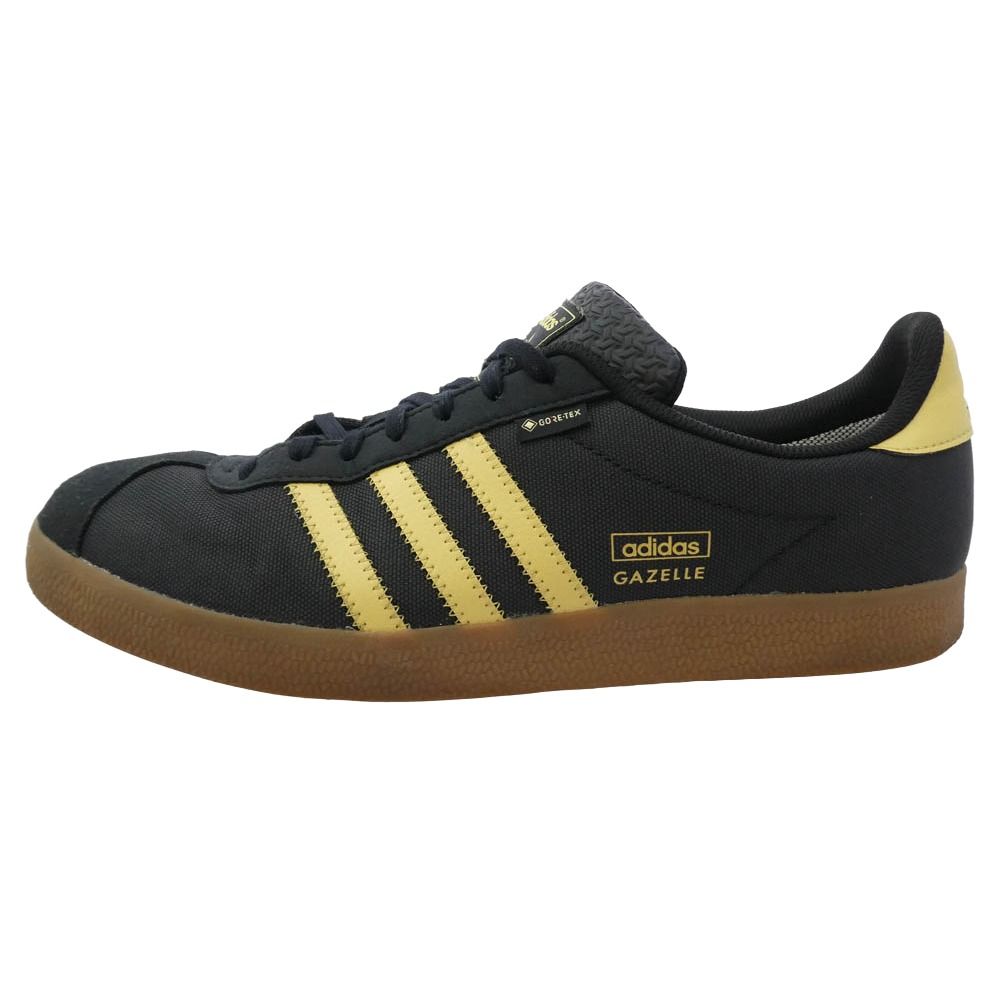 DESCENDANT ディセンダント 23AW IE8480 × adidas Gazelle GORE-TEX Core Black アディダス ガゼル ゴアテックス コアブラック ブラック系 イエロー系 27.5cm【中古】
