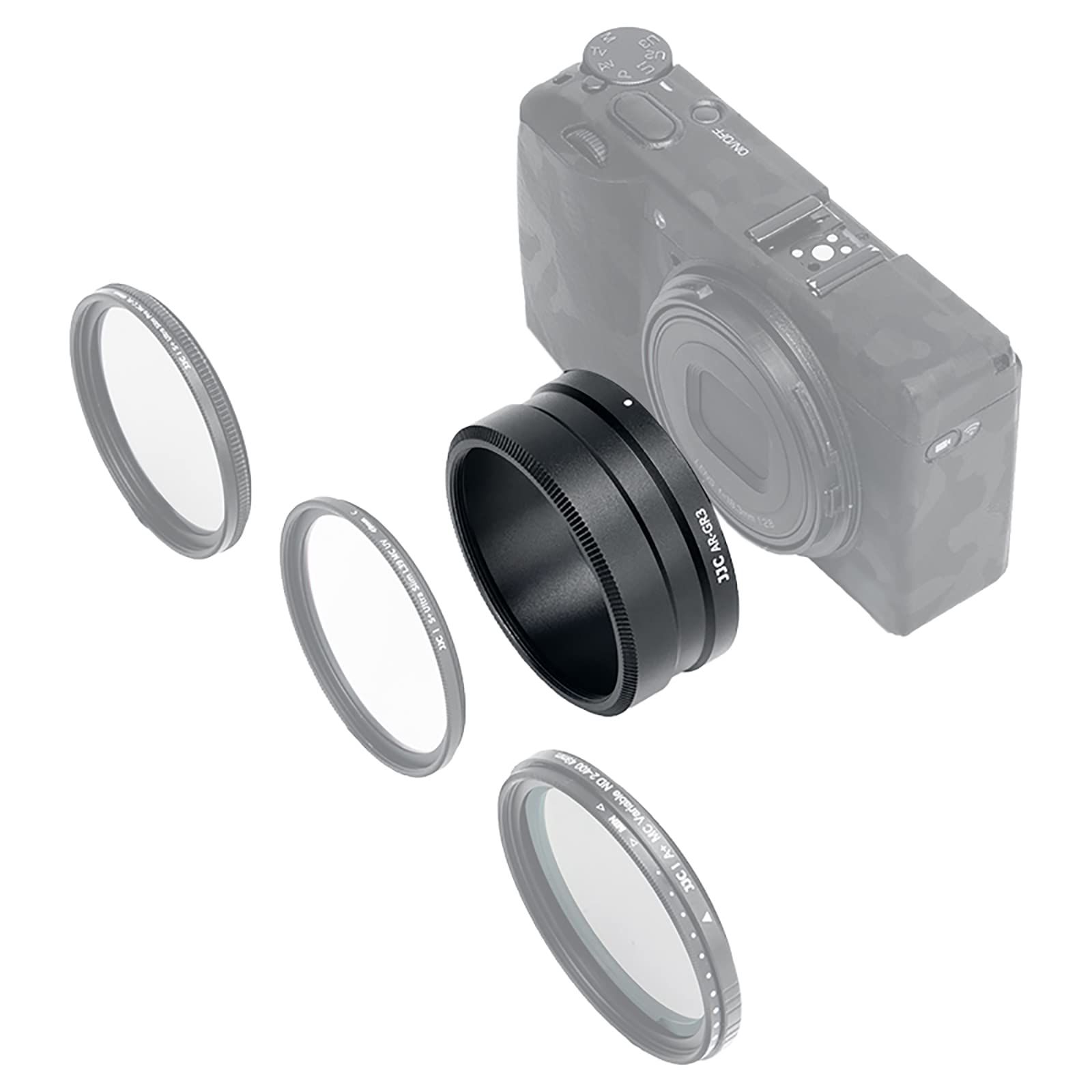 JJC GA-1 レンズアダプター Ricoh GW-4 ワイドコンバージョンレンズ
