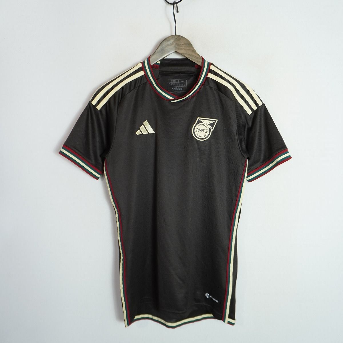 23SS adidas アディダス × WALES BONNER ウェールズ ボナー ジャマイカ代表 サッカー ゲーム シャツ Tシャツ HT7132 サイズXS 茶 1204P★2