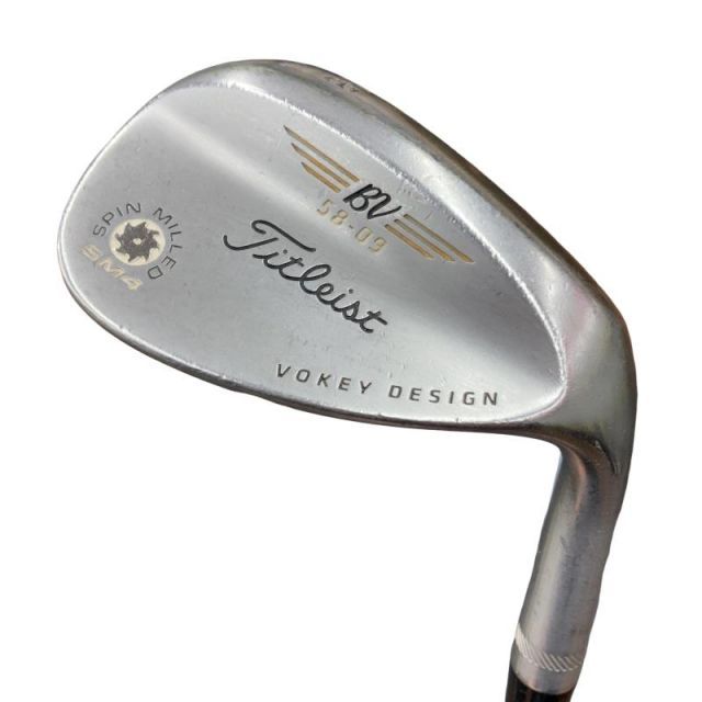 【中古】 タイトリスト VOKEY SPIN MILLED SM4 ツアークロム 58°/09° USA ウェッジ WG Dynamic Gold (フレックスその他) メンズ 男性用 右利き 右用 Cランク ゴルフクラブ