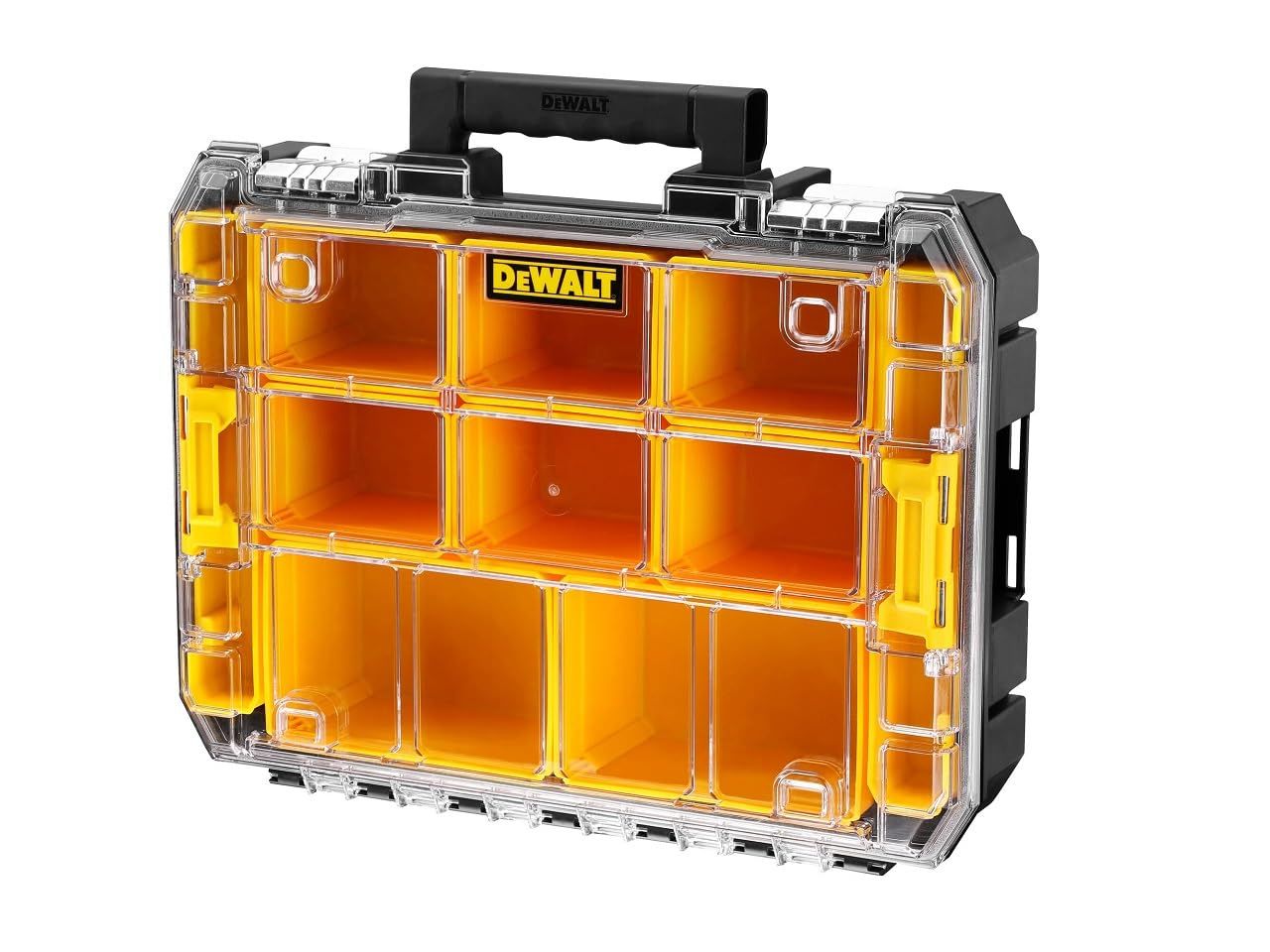 デウォルト(DEWALT) TSTAK オーガナイザー 工具箱 収納ケース ツールボックス 透明蓋 脱着トレー 積み重ね収納 ネジ ビット 小物 入れ IP54 坊塵 防水 設計 DWST82968-1ts b2519c56