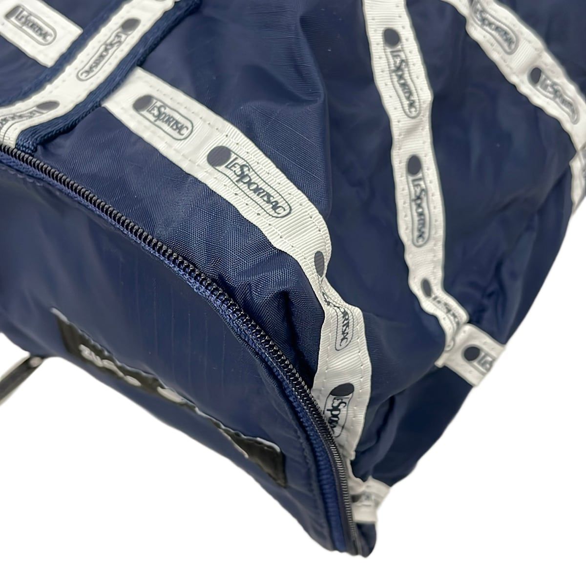 LESPORTSAC(レスポートサック) トートバッグ - ダークネイビー×白