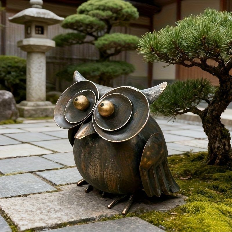 置物 オブジェ ガーデンオーナメント フクロウ ふくろう 金属 ヴィンテージ風 屋外 屋内 室内 インテリア 玄関 リビング ダイニング 装飾 庭 ガーデニング 装飾 ガーデン 可愛い ギフト インテリア用品 贈り物 雑貨 ユニークデザイン