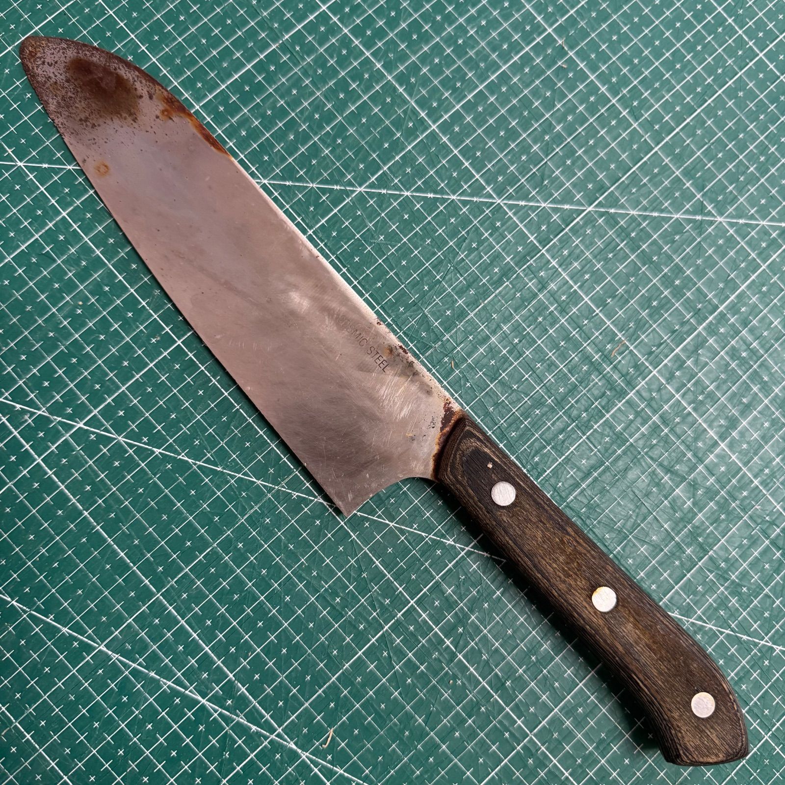 木屋☆コスミック團十郎☆三徳包丁☆170mm☆コスミック鋼☆最高峰粉末