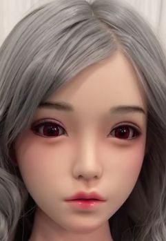 上品ソフトシリコン ヘッド　頭部単品　リアルガール頭　髪と眉毛、まつ毛も植毛　リアル口腔 舌歯　 M16 等身大ドール用頭　撮影　 鑑賞用 水洗い可能　マネキンパーツ　リアルドール