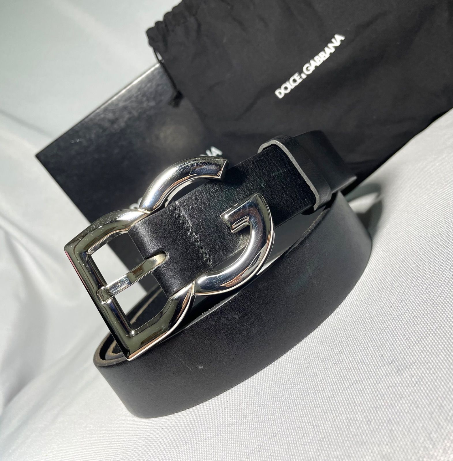 希少 DOLCE&GABBANA ドルチェ&ガッバーナ DGロゴ シルバーバックル 希少 DOLCE&GABBANA ドルチェ&ガッバーナ DGロゴ シルバーバックル