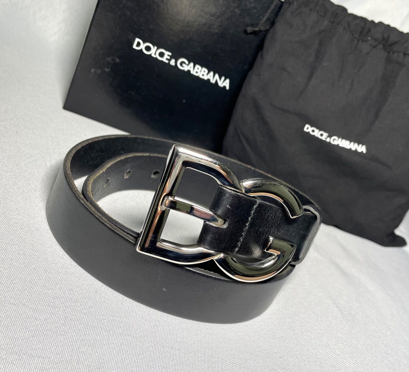 希少 DOLCE&GABBANA ドルチェ&ガッバーナ DGロゴ シルバーバックル