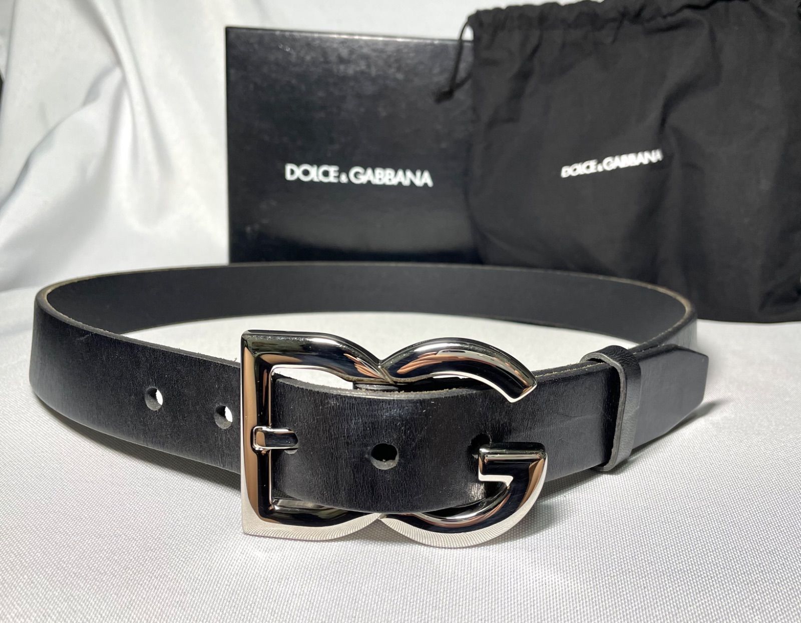 希少 DOLCE&GABBANA ドルチェ&ガッバーナ DGロゴ シルバーバックル