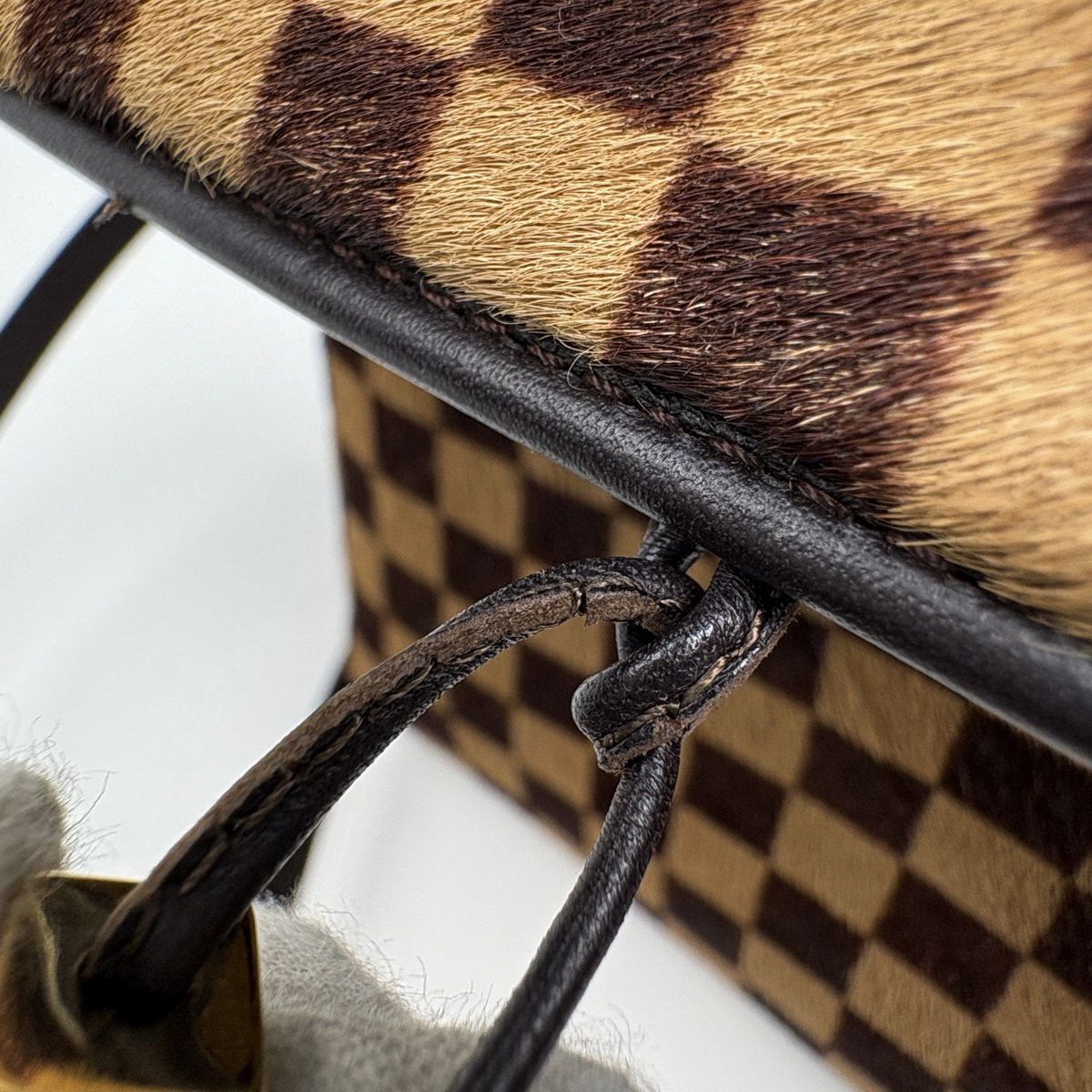 ルイ・ヴィトン Louis Vuitton ガゼル ハラコ ショルダーバッグ ダミエ