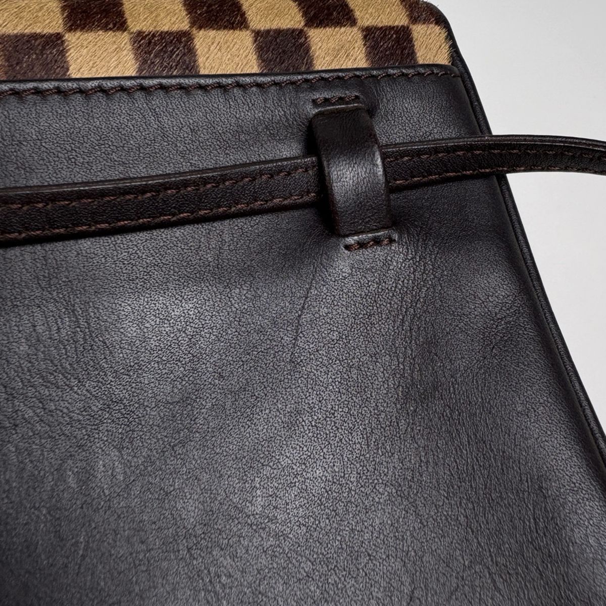 ルイ・ヴィトン Louis Vuitton ガゼル ハラコ ショルダーバッグ ダミエ