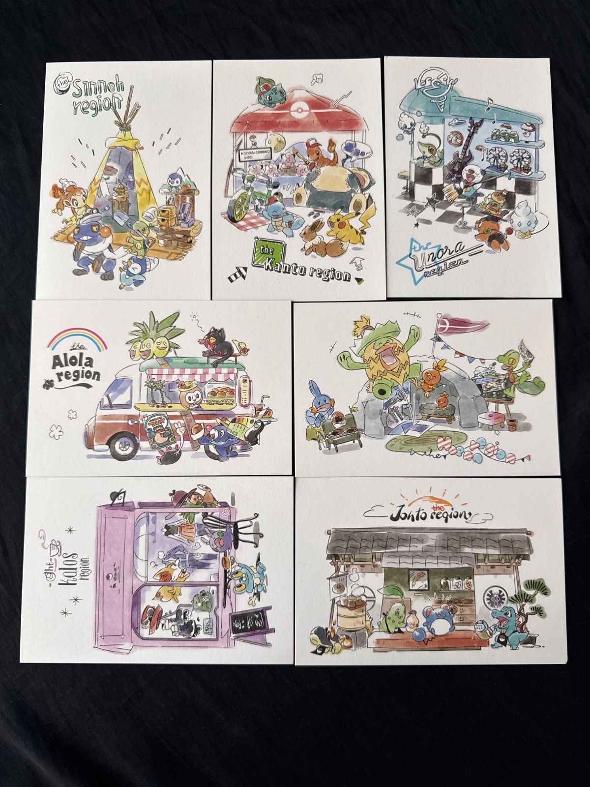 ポケモンセンター限定 ポケモンワールドマーケット ポストカード ポケモンセンター限定 ポケモンワールドマーケット ポストカード 7点