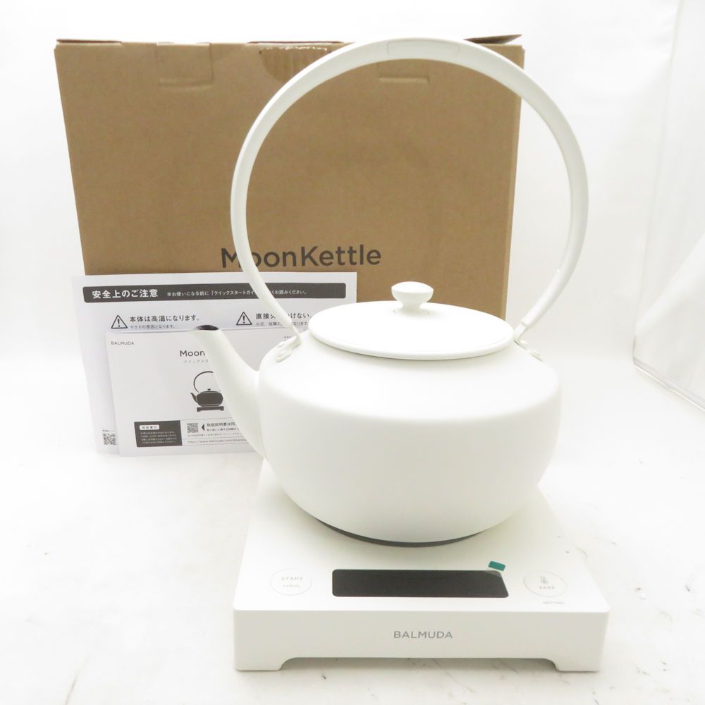 未使用 BALMUDA バルミューダ MoonKettle KPT02JP-WH 電気ケトル 0.9L キッチン やかん 2024年製 温度調整 SU14265Z