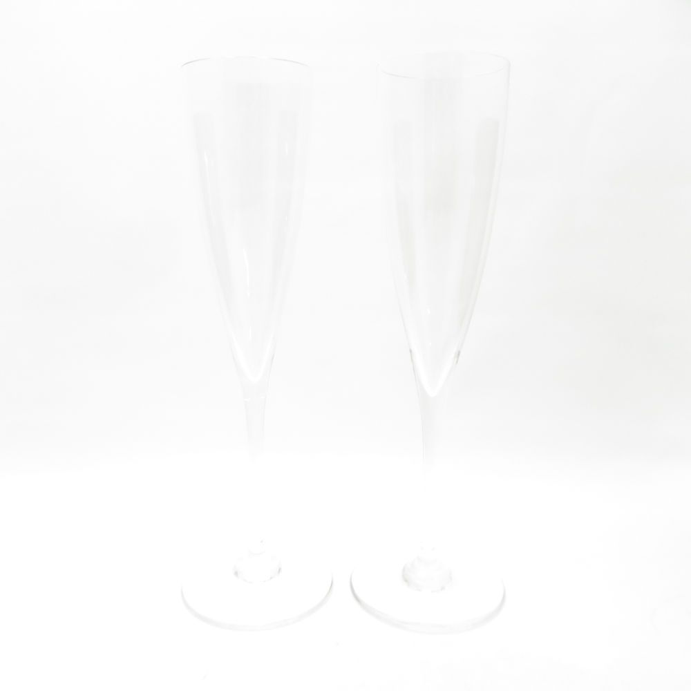 美品 Baccarat バカラ ドンペリニヨン シャンパングラス 2客 ペア H23.5cm シャンパンフルート SC11157R1