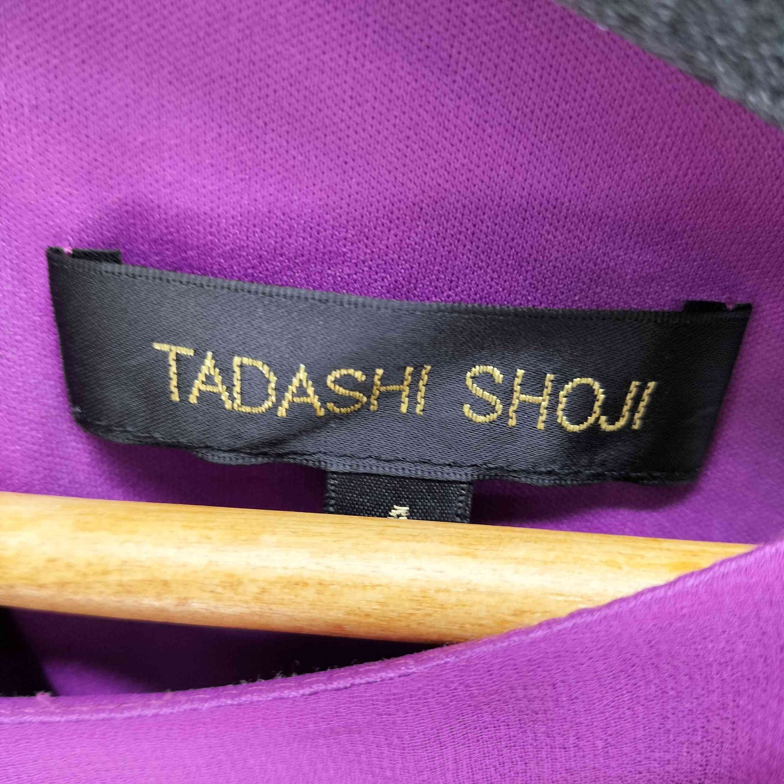タダシショウジ TADASHI SHOJI ビジュー ドレープ ノースリーブ ドレス