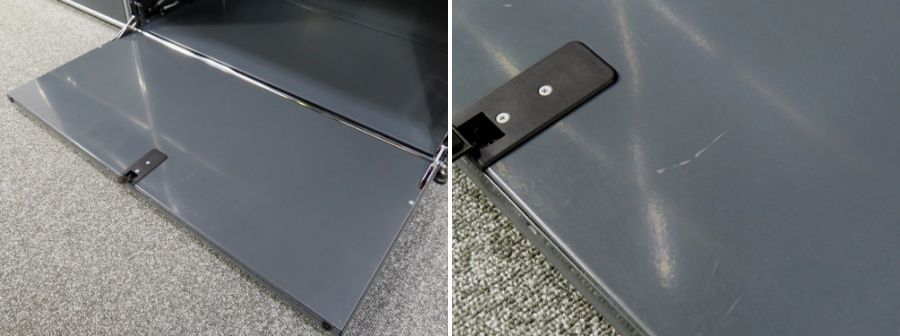 ハラーシステム USMモジュラーファニチャー 2列3段 ドロップダウン アントラサイト 中古オフィス家具 M0017