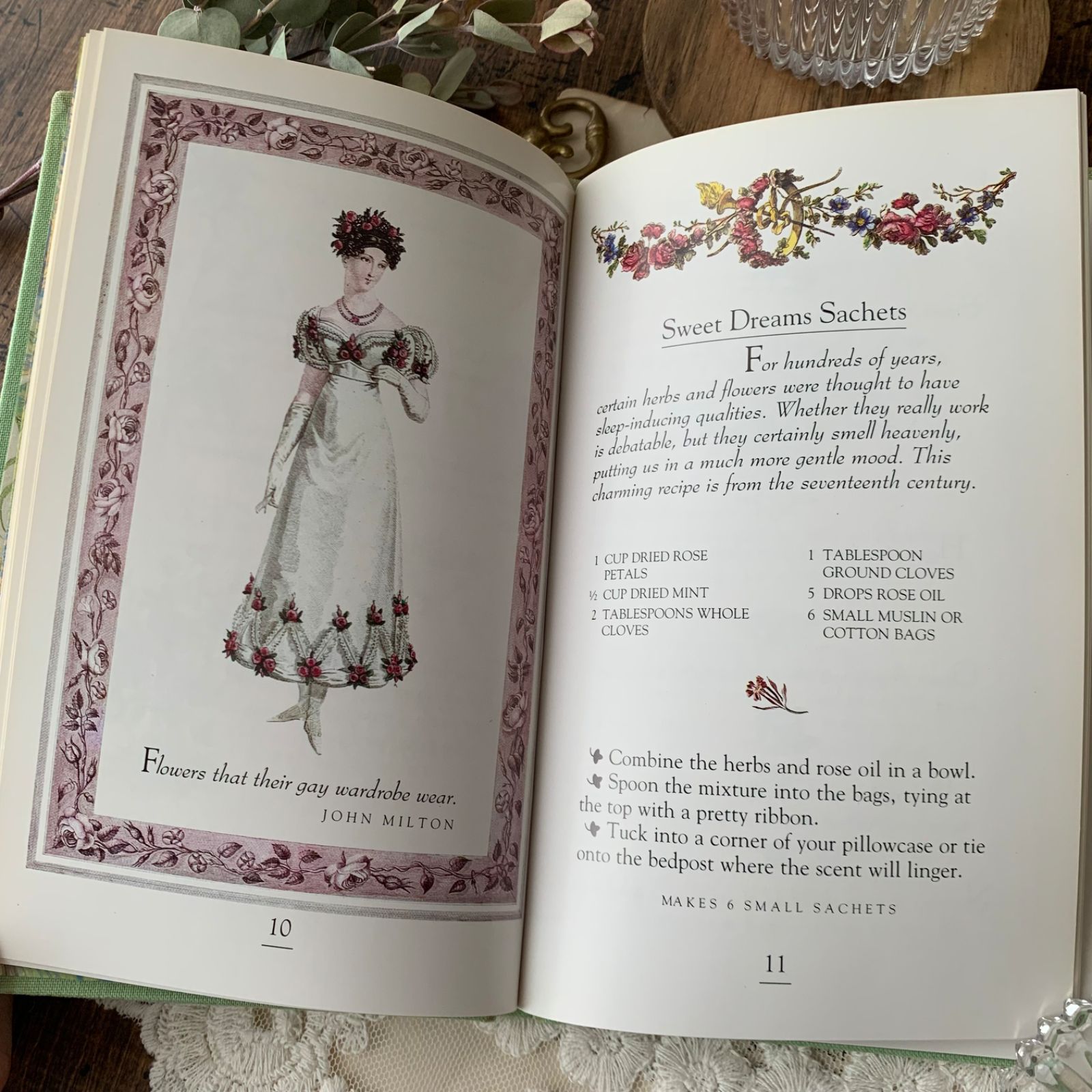 1894年アンティーク美しい挿絵ヴィクトリアン洋書　絵本ジャンクジャーナル古書 ヴィンテージ 洋書 絵本 A Bouquet of Flowers 1990年 花言葉と