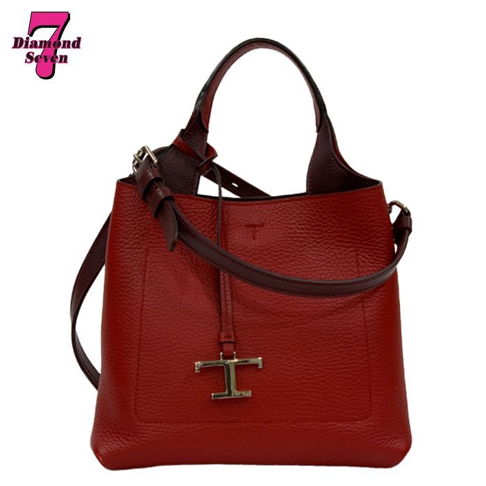 【中古】TOD'S トッズ 2way レザーバッグ ミニ 赤 レッド ハンドバッグ ショルダーバッグ XBWAPAEL000QRI6O46 レディース 鞄
