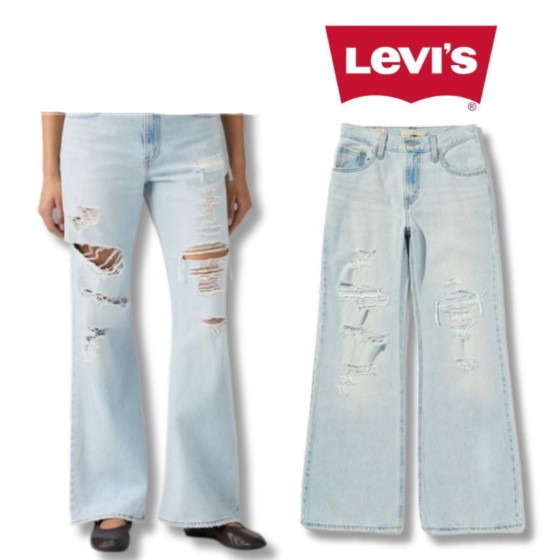 リーバイス Levi’s LOOSE BOOT ジーンズ デニム ライト インディゴ LIGHT INDIGO レディース 005do0009