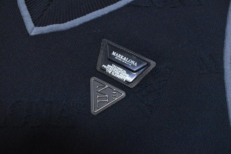 新品 MARK & LONA ロゴ ニットベスト 48 MCM-4A-AB52 マーク アンド