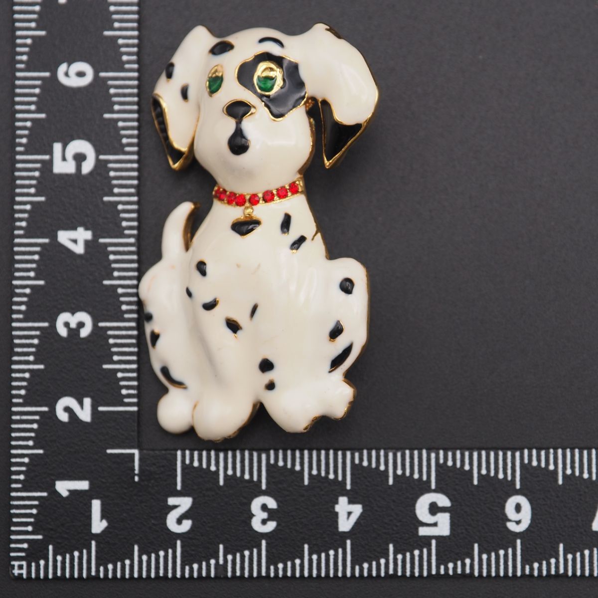 V365 ブローチ ダルメシアン 犬 ドッグ マルチカラー エナメル