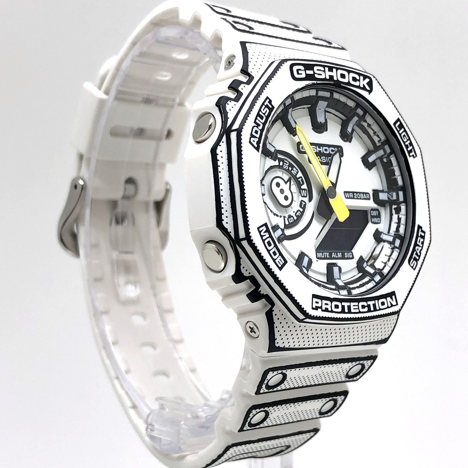 メ*ん様 G-SHOCK マンガ　ホワイト G-SHOCK ジーショック GA-2100MNG-7A MANGA THEME マンガ 漫画