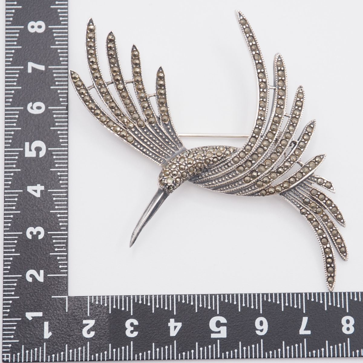 W909 マーカサイト マルカジット 925刻印 ブローチ 鳥 トリ バード