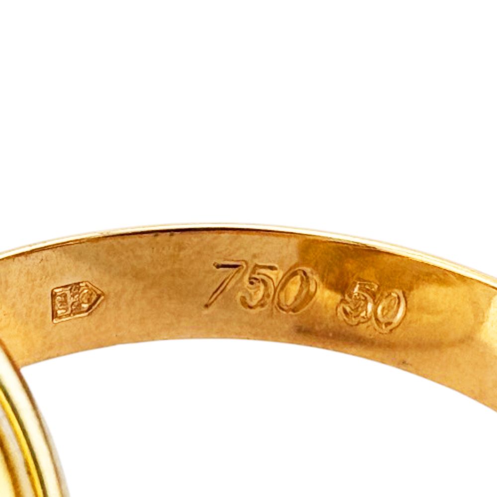 Cartier トリニティリング ゴールド 美品 カルティエ トリニティ リング 指輪 10号 18金 K18イエローゴールド