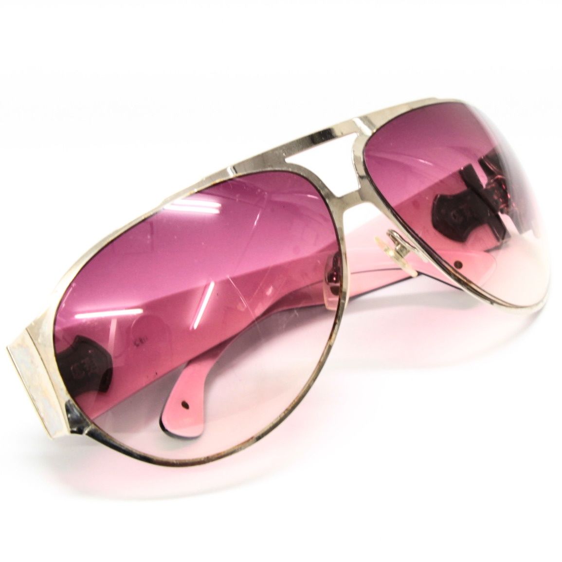良品□CHROME HEARTS/クロムハーツ SWEET YOUNG THANG II ダガー ロゴ金具 サングラス/アイウェア ブラック×ピンク 日本製 ケース付き Chrome Hearts - 良品□CHROME HEARTS/クロムハーツ SWEET YOUNG THANG