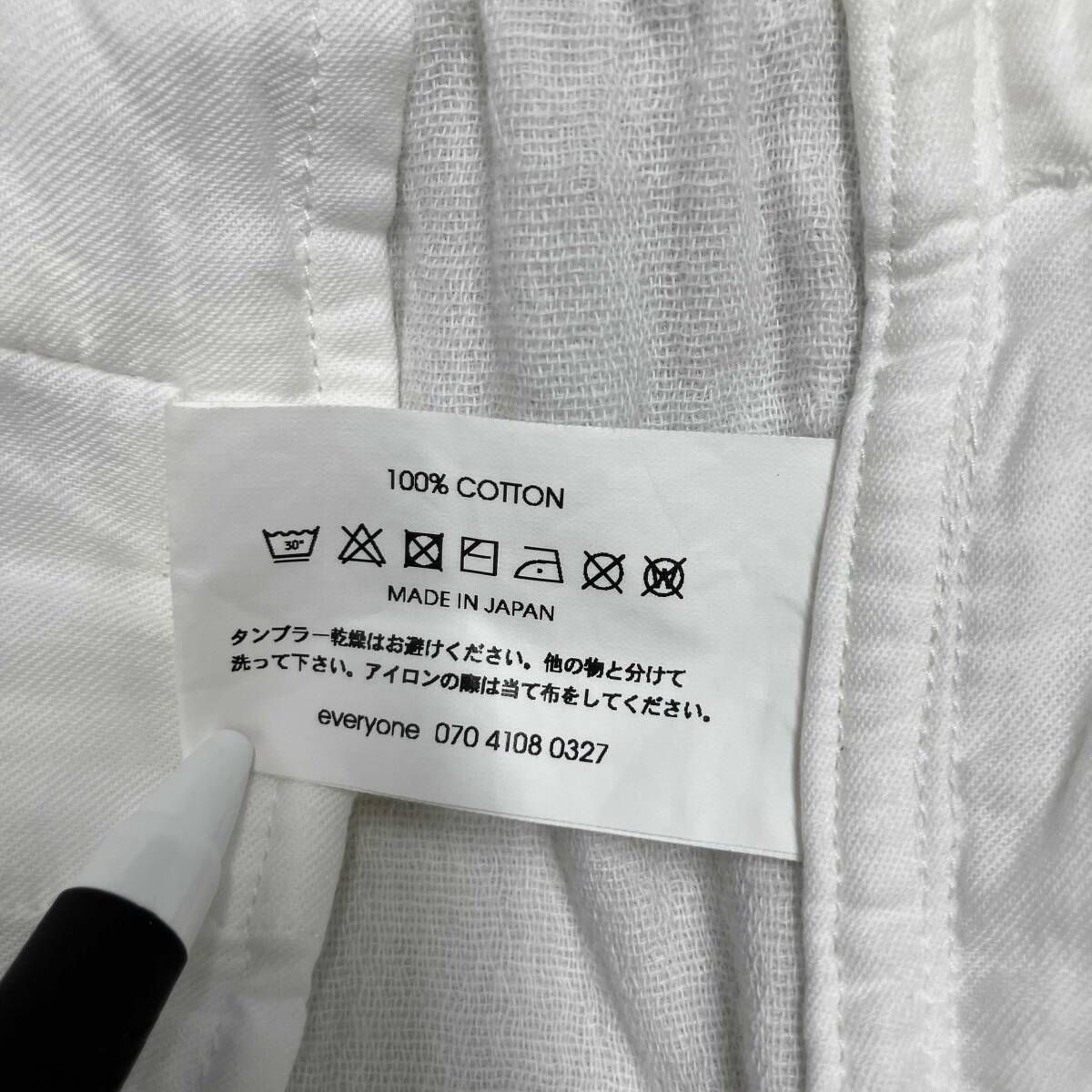 everyone ハーフ綿パン Seaside Shorts EV24-PT12 サイズL ホワイト