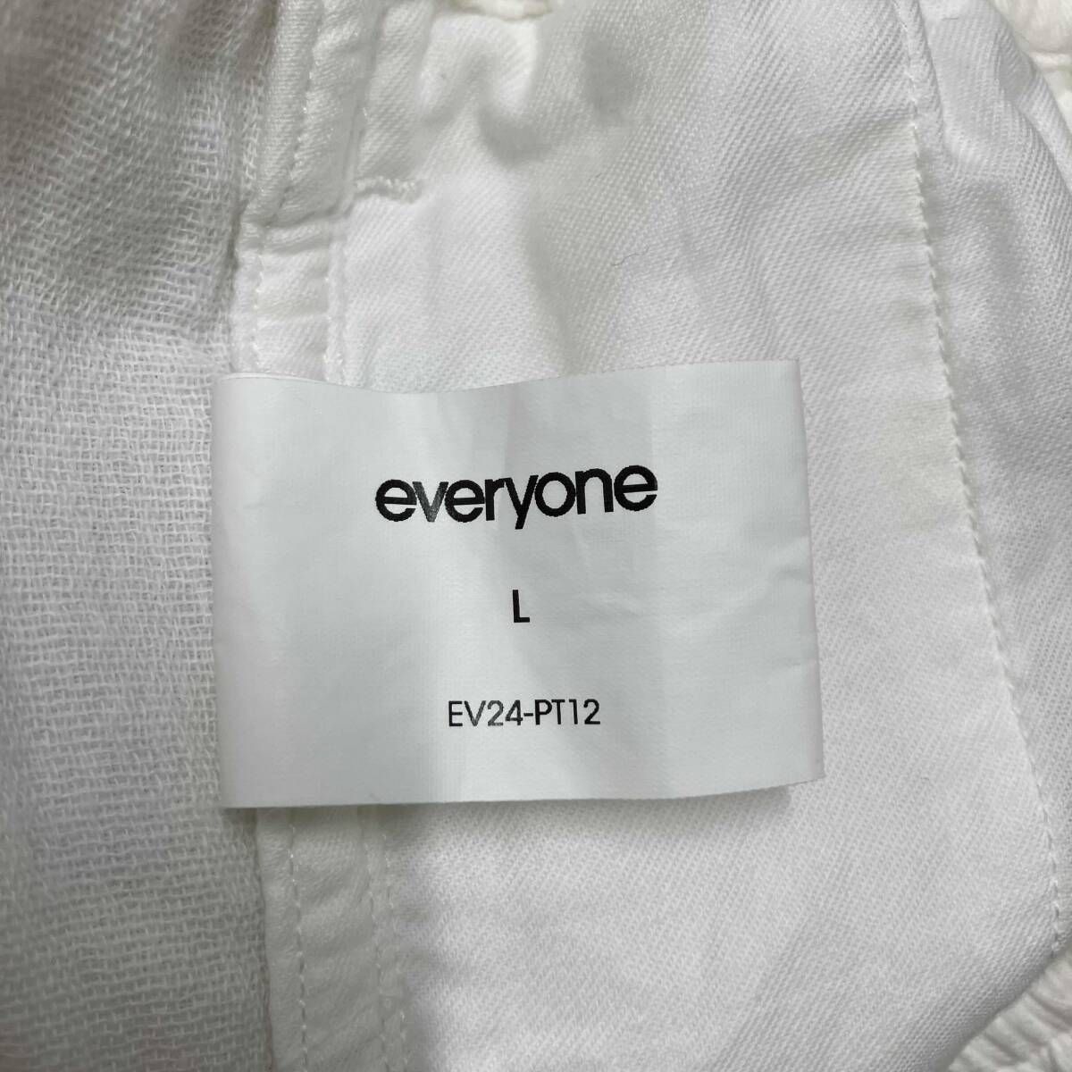 everyone ハーフ綿パン Seaside Shorts EV24-PT12 サイズL ホワイト
