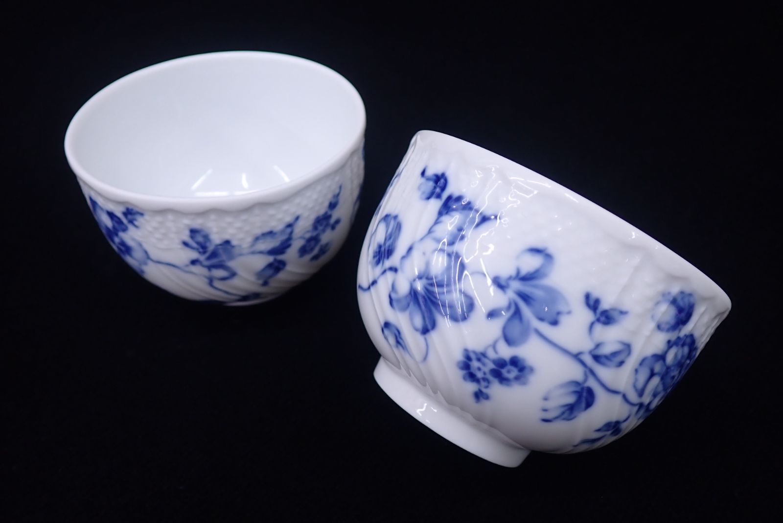 ■03 美品 Richard Ginori リチャードジノリ ローズブルー 湯呑 2点セット■