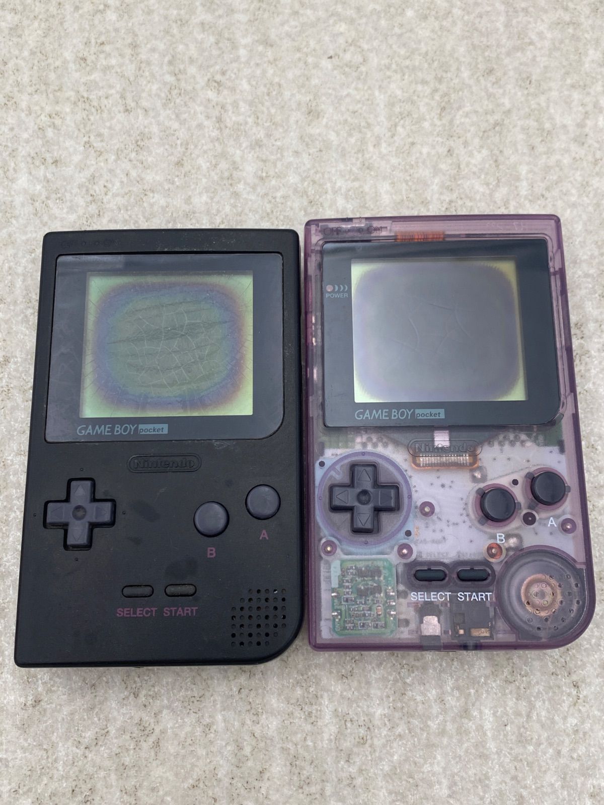 Game boy pocket 4台　ジャンク ゲームボーイポケット 2台セット ジャンク品 GAME BOY POCKET 赤