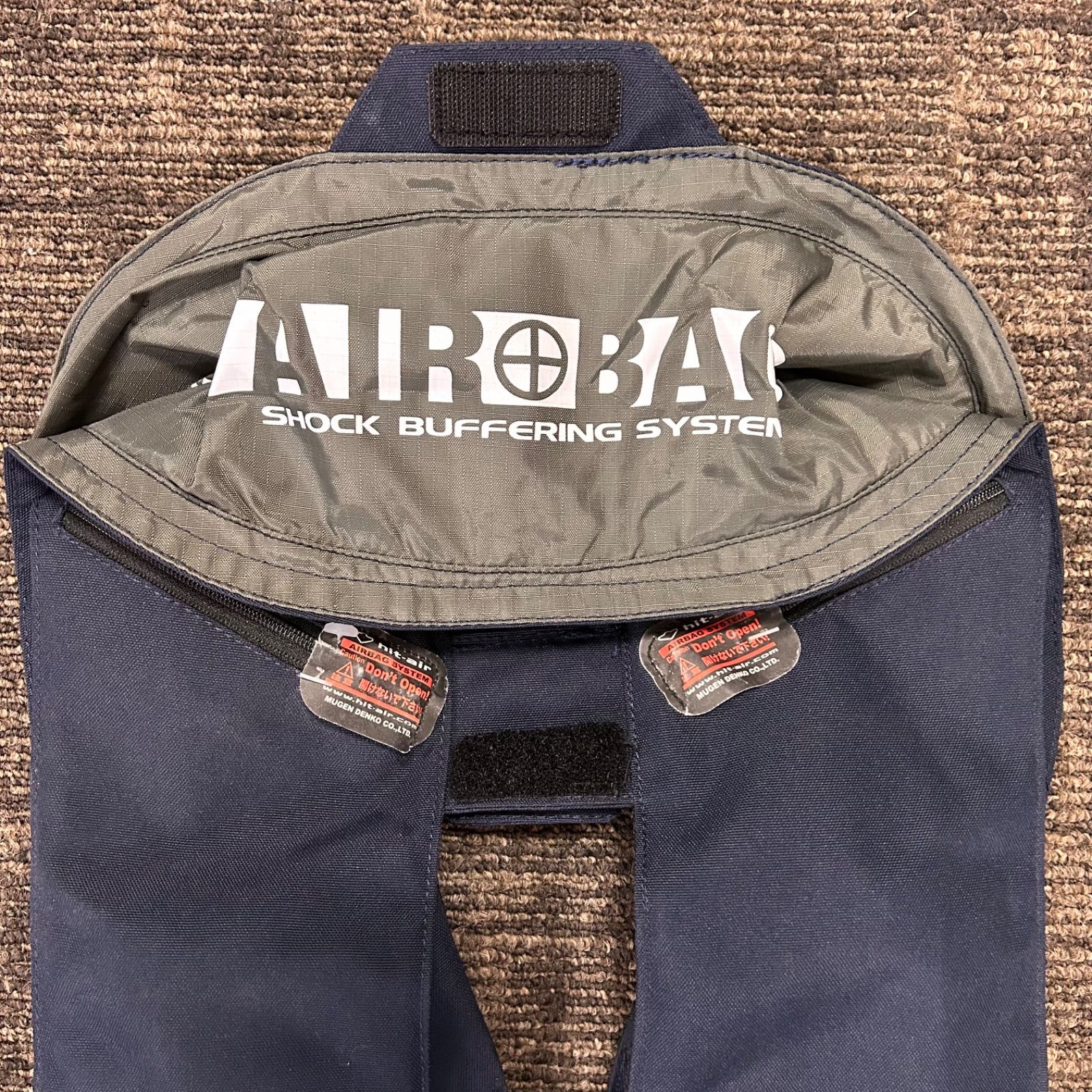 hit-air エアバッグベスト 乗馬用 プロテクター 紺 4XL-6XL 馬術