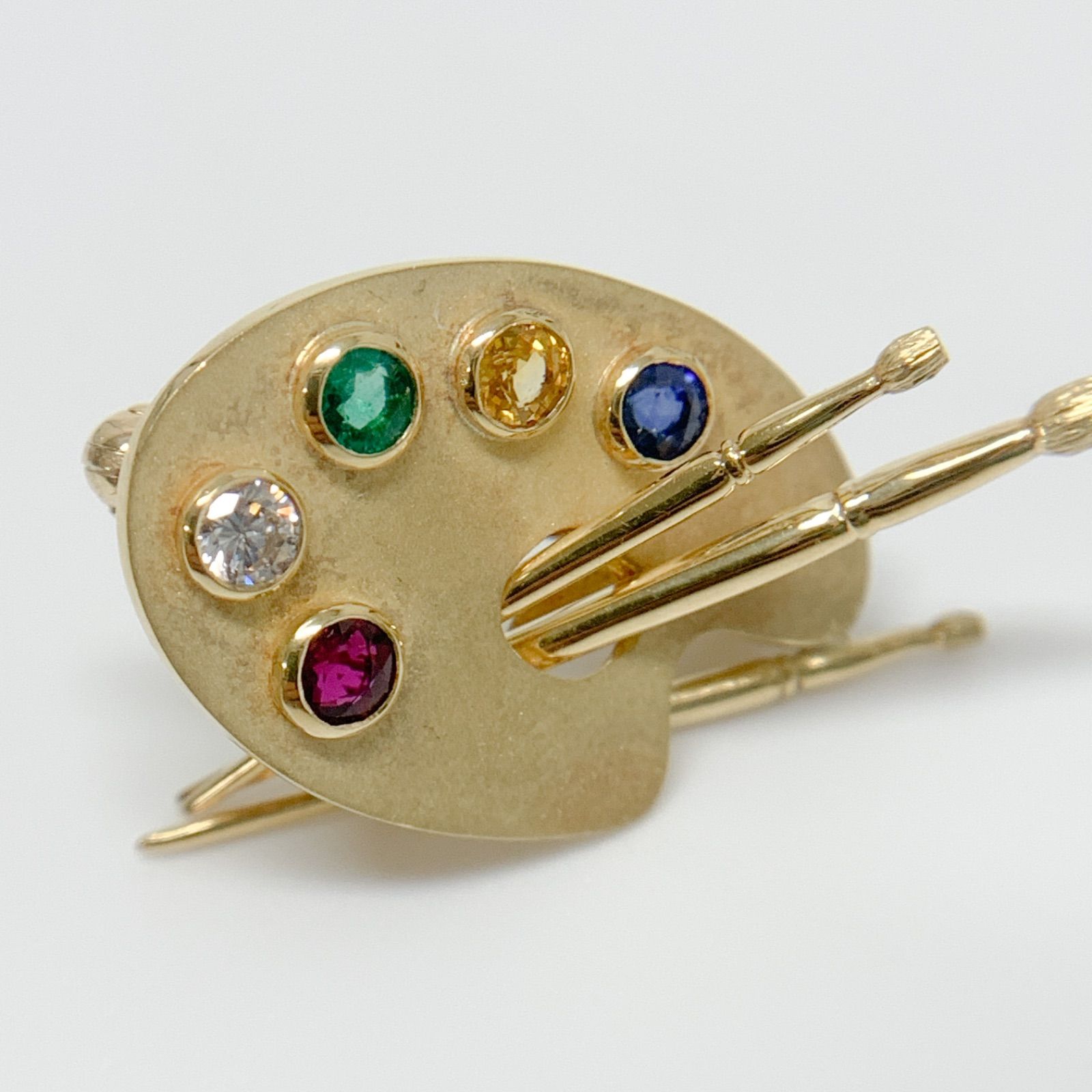 QUEEN JEWELRY 750 ルビー ダイヤモンド リング ゴールド △Queen 