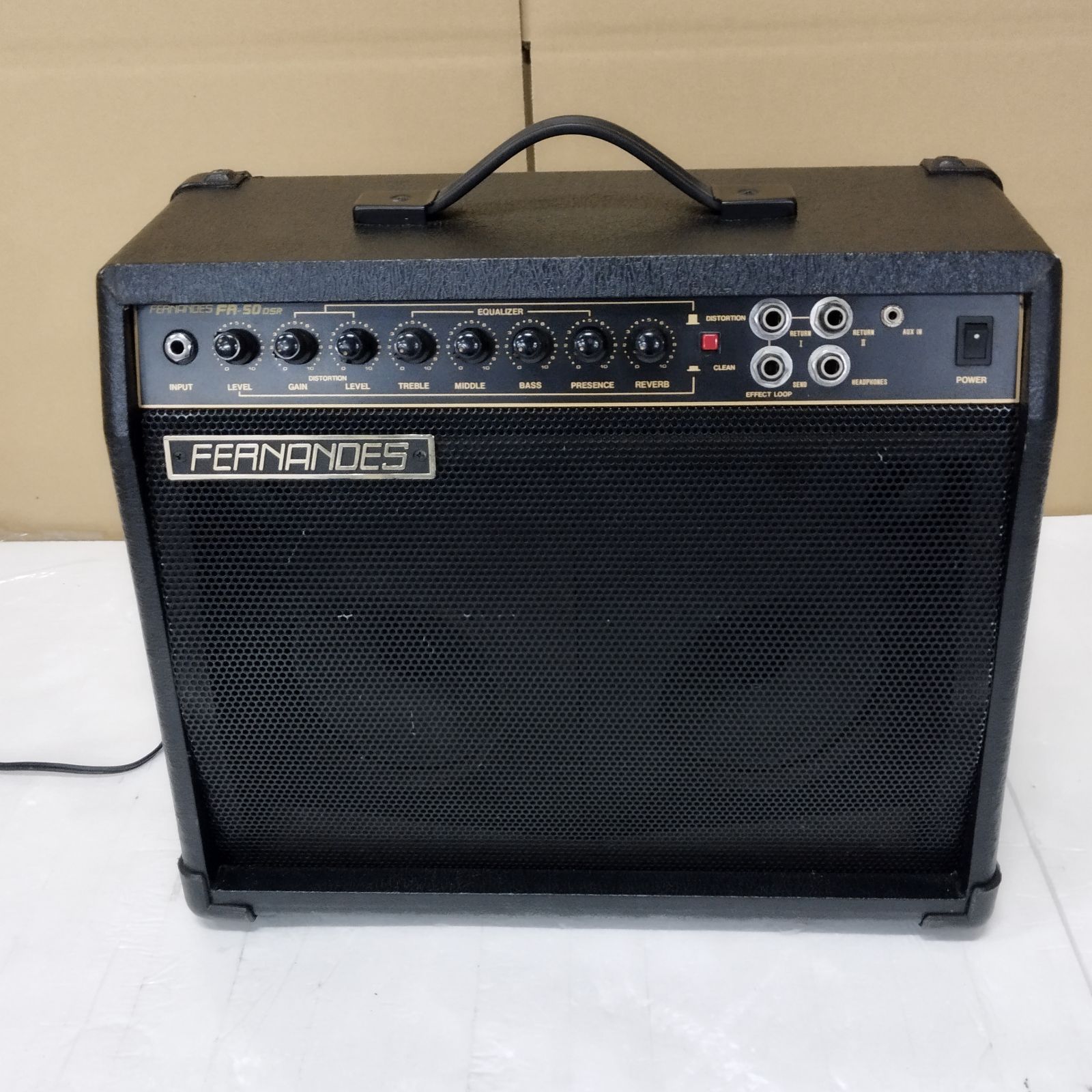 【D40915】FERNANDES FA-50 DSR ギターアンプ ディストーション機能付き 50W　※ジャンク