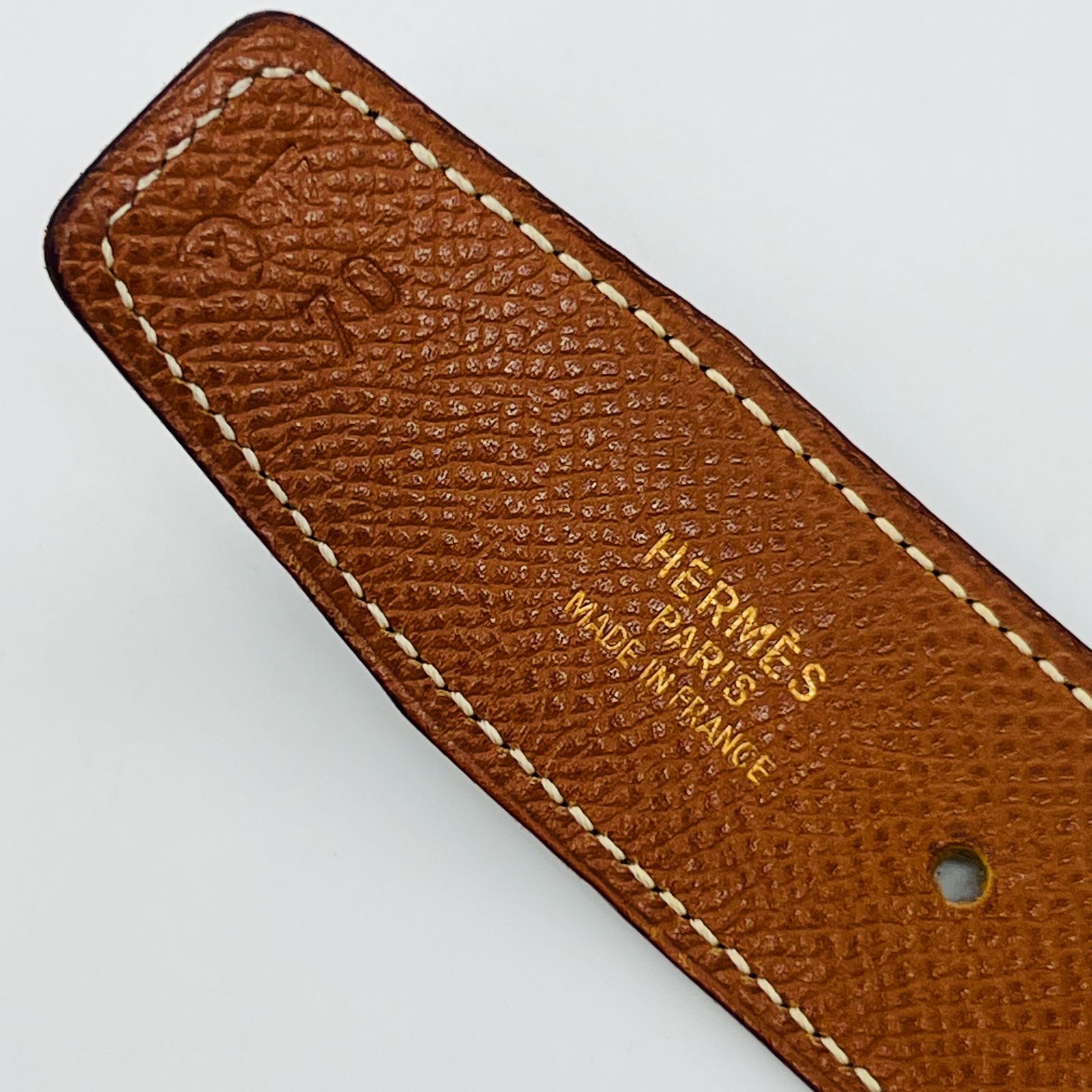 エルメス HERMES Hベルト ボックスカーフ×GP Y刻印 #70 ブラック 