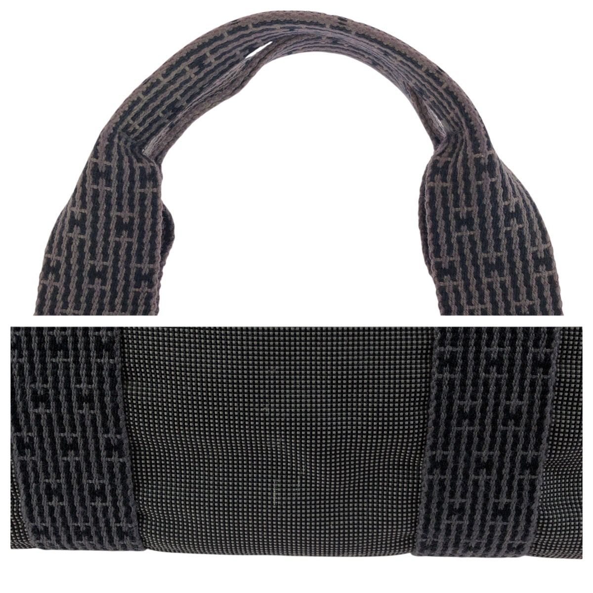 美品 HERMES エルメス エールライン MM グレー シルバー金具 