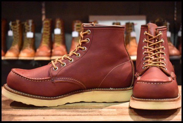 【8E 美品 犬タグ 98年】レッドウィング 8875 アイリッシュセッター 赤茶 オロラセット モックトゥ ブーツ redwing HOPESMORE【GP532】