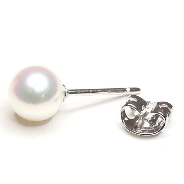 MIKIMOTO ミキモト K18パールピアス  K18WG/総重量2g/パール7‐7.5㎜    ホワイト レディース / 240001151065 MIKIMOTO ミキモト パール ピアス K18WG アコヤ真珠(7.0mm) ホワイト