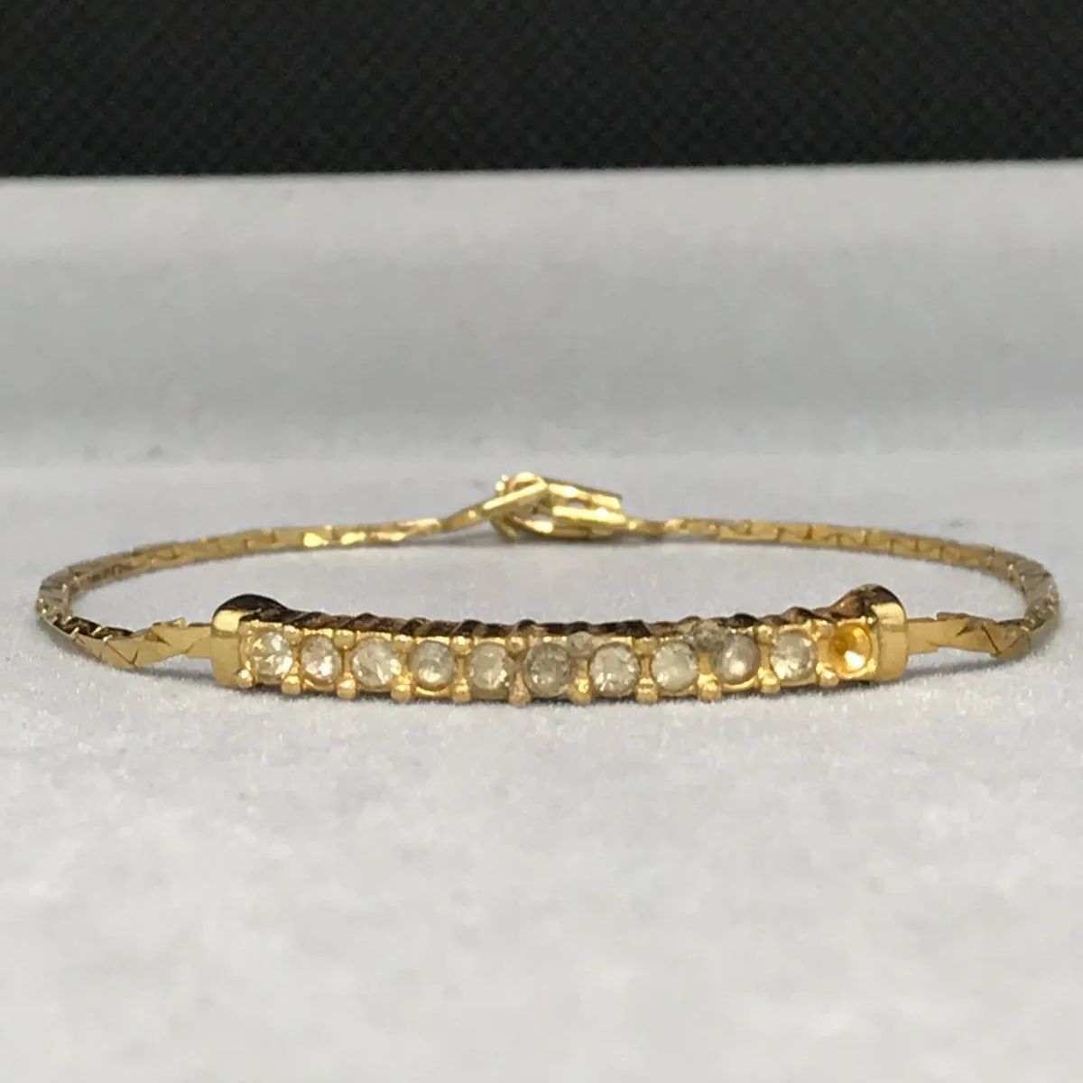 Christian Dior ディオール ブレスレット ラインストーン ゴールド系