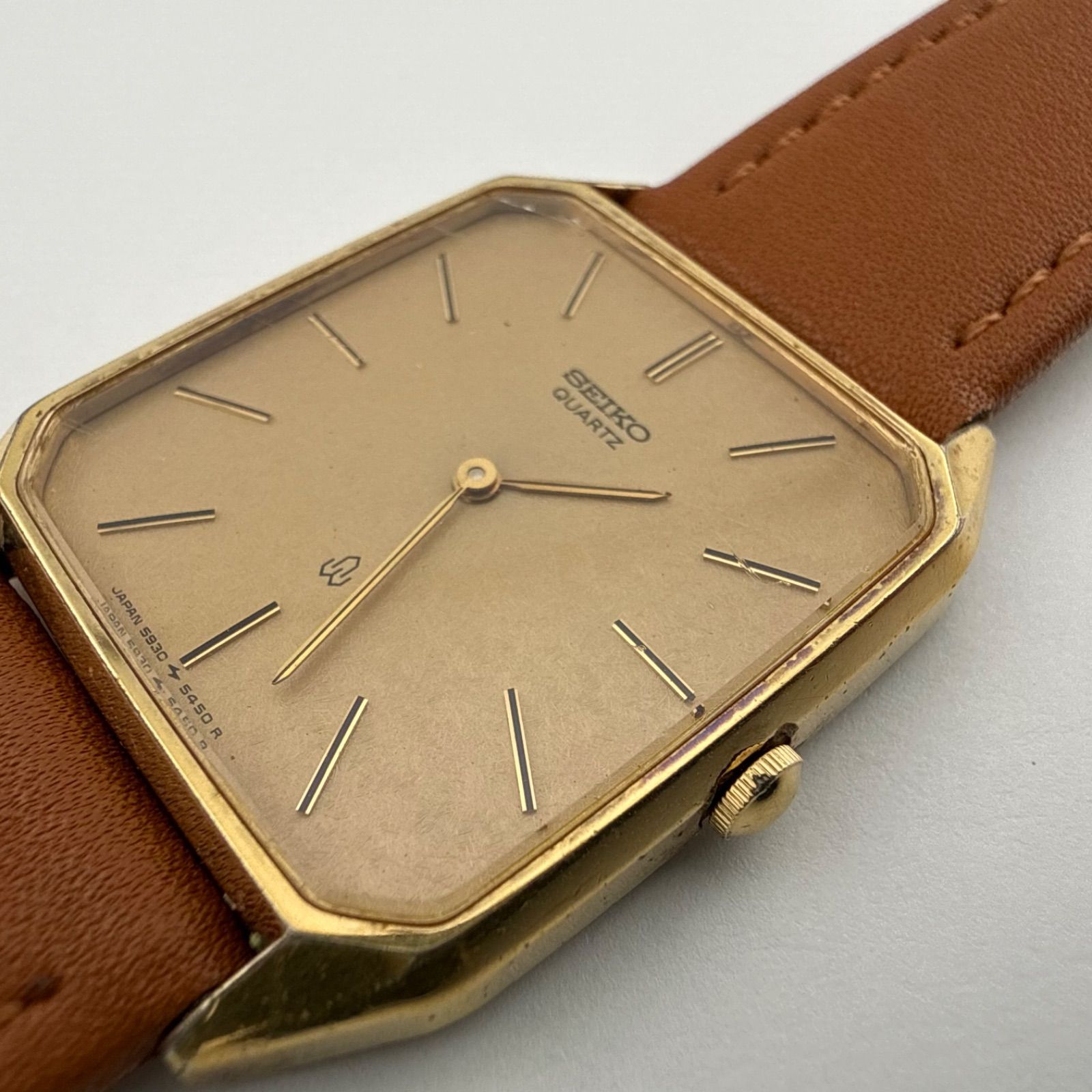 SEIKO 5930-5460 セイコー スクエア メンズ 腕時計 クォーツ 稼働品 
