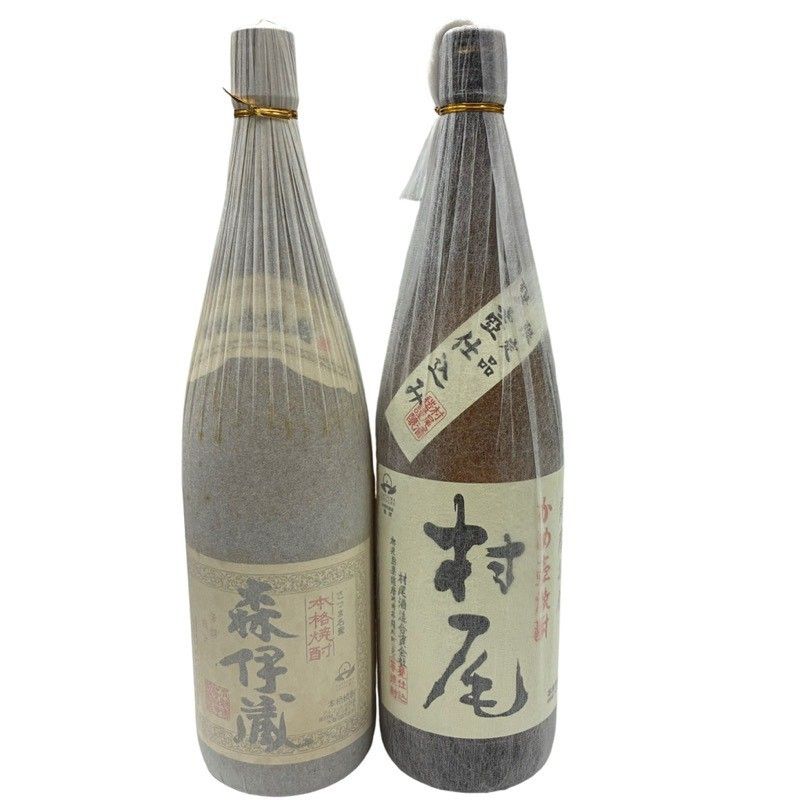 焼酎 2本セット 森伊蔵 村尾 1800ml 25度 まとめ売り 【新品未開栓品