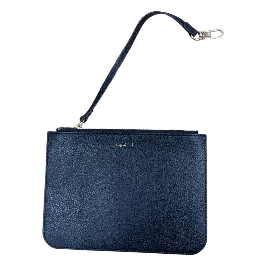 アニエスベー agnes b. ナイロントートバッグ ネイビー 美品 ポーチ