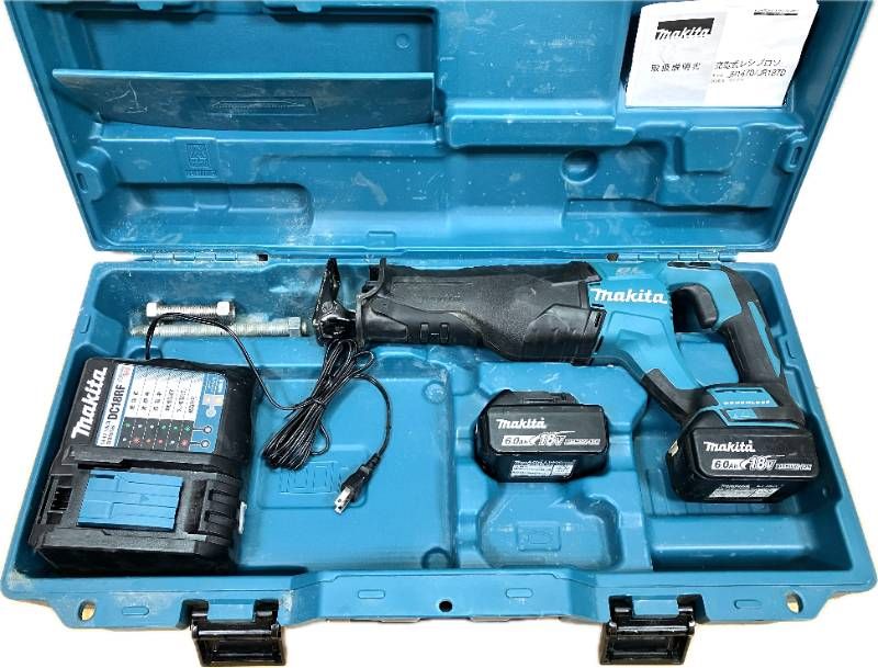 マキタ 充電式レシプロソー 18V/6.0Ahバッテリー2個・充電器付 JR187D
