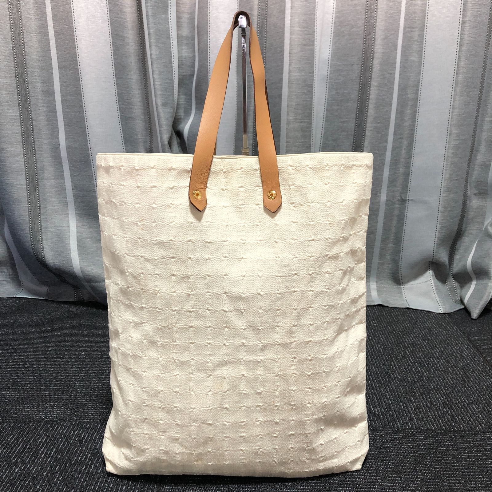 エルメス】本物 HERMES アメダバGM トートバッグ ハンドバッグ 白