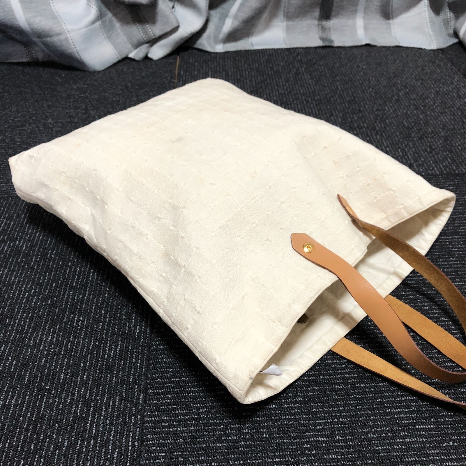エルメス】本物 HERMES アメダバGM トートバッグ ハンドバッグ 白