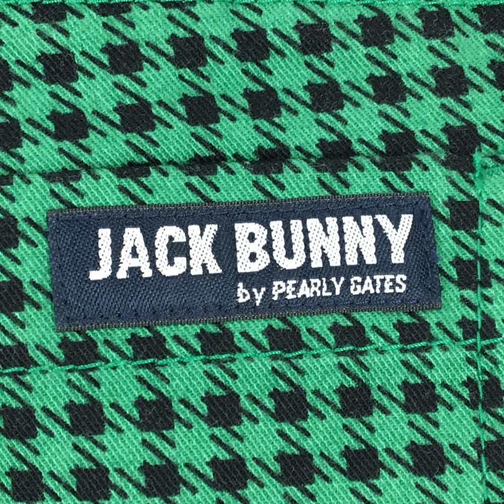超美品】ジャックバニー パンツ グリーン×黒 千鳥格子 ストレッチ